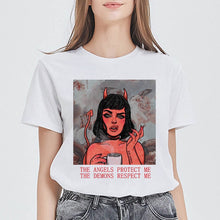 Load image into Gallery viewer, New Arrivals Spring Women футболка женская Tshirt Round Collar Punk T Shirt Top Tee Funny Versatile Summer Clothes T-shirts