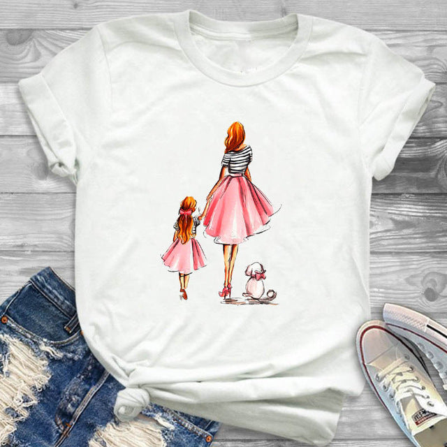 Women Shirt Ladies Female T Womens Mom Life Boy Girl Cute Fashion T-shirt Graphic Short Sleeve Summer Printed Top Tshirt