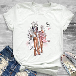Women Shirt Ladies Female T Womens Mom Life Boy Girl Cute Fashion T-shirt Graphic Short Sleeve Summer Printed Top Tshirt